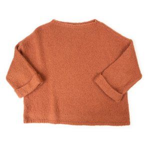 Ann Taylor oversized crop scoop neck sweater size S